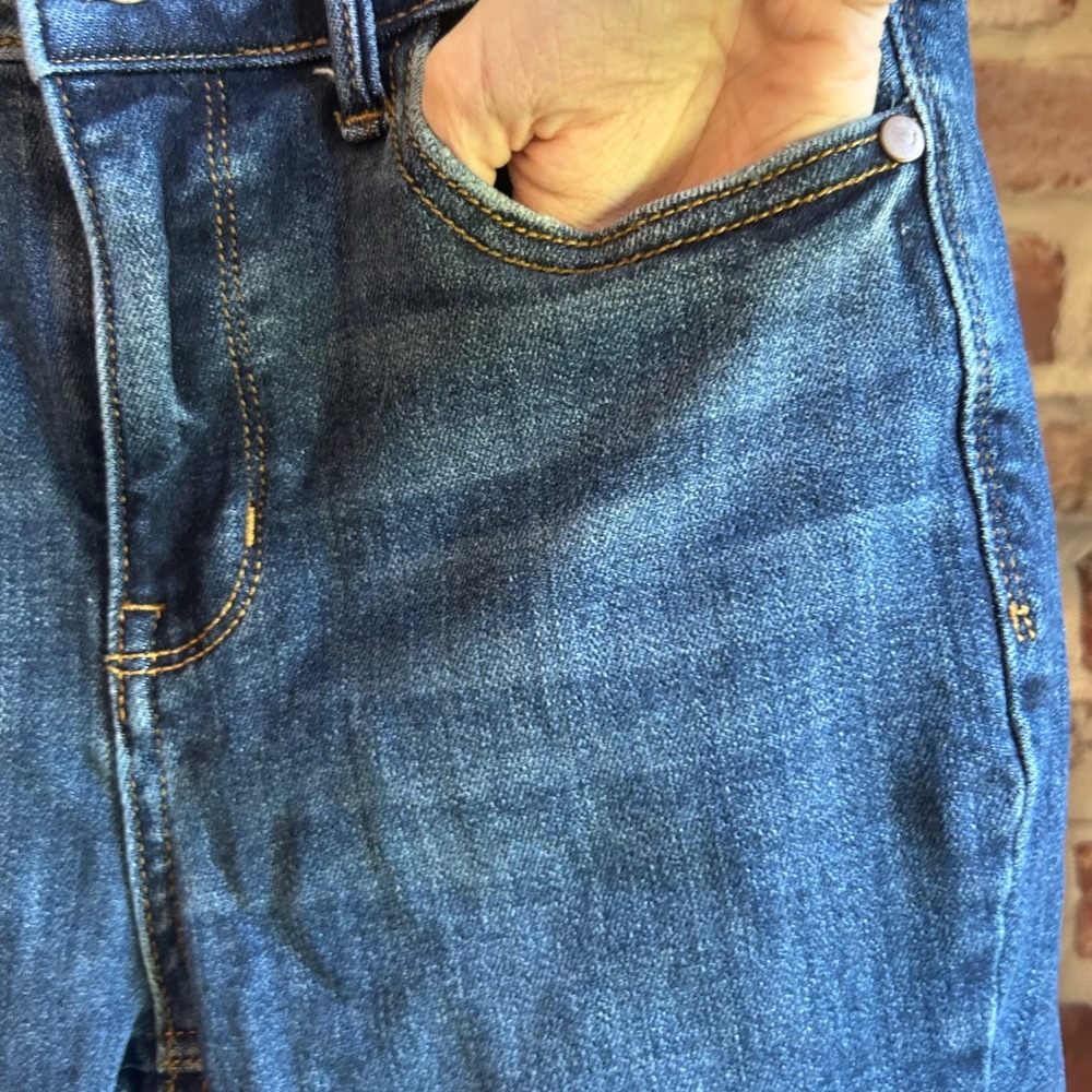 Judy Blue Skinny Fit Jeans Women Blue Frayed Raw Hem High Rise Stretch 7/28 - Picture 6 of 9